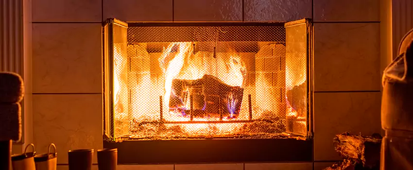 Mendota Hearth Landscape Fireplace Installation in East Lake, Florida