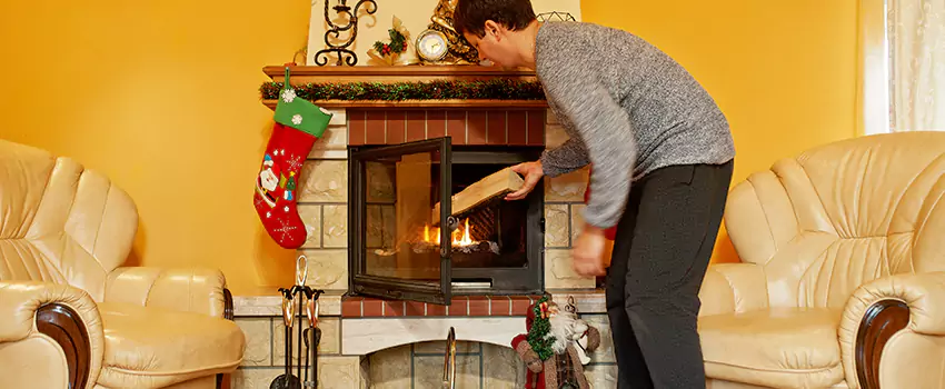 Rusted Metal Fireplace Restoration in East Lake, Florida
